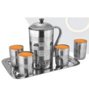 Stainless Steel Full Jug Set for Water Serving and Gift Use, Durable Drinkware Combo for Home, Office Pantry, Festive Hampers and Corporate Gifting